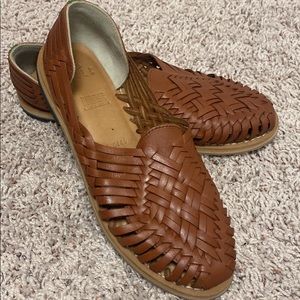 SOLS Brown Leather Horache Sandals